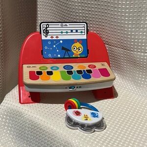 Baby Einstein and Hape Magic Touch Piano & Tiny Tambourine Musical Rattle